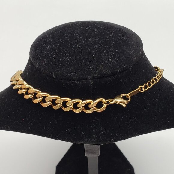 Louis Vuitton Gold Padlock W/ Unbranded Stainless Steel Gold Plated Chain - Picture 3 of 16